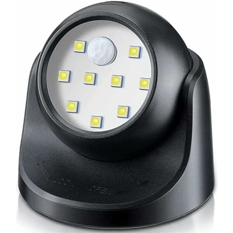 Image of LED-Außenstrahler, Außenstrahler mit Bewegungsmelder, kabelloser LED-Außenstrahler, 150 Lumen, abnehmbare Kugel, 360 Grad drehbar und neigbar,