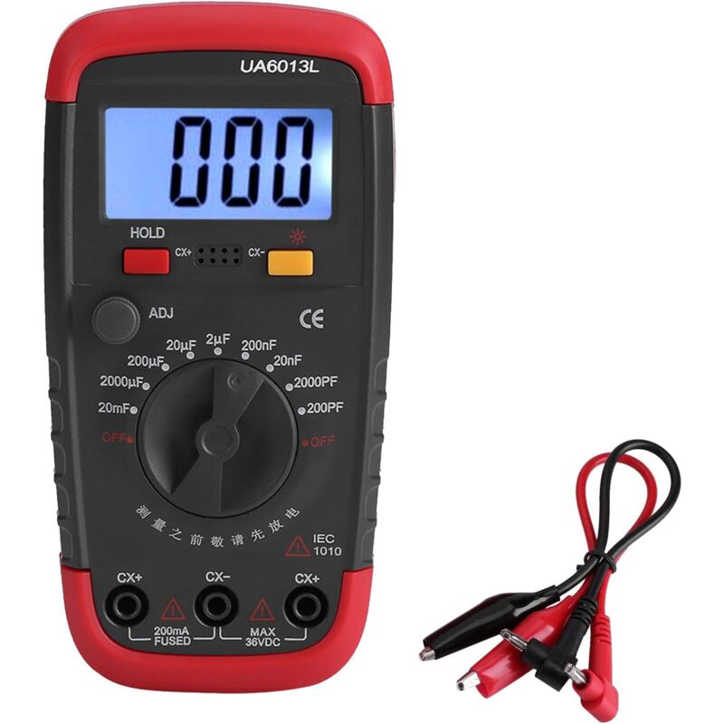 Image of Dolaso - Pwshymi Digitalmultimeter, digitales Kapazitätsmessgerät, professioneller batteriebetriebener Kondensatortester mit LCD-Display 6013L