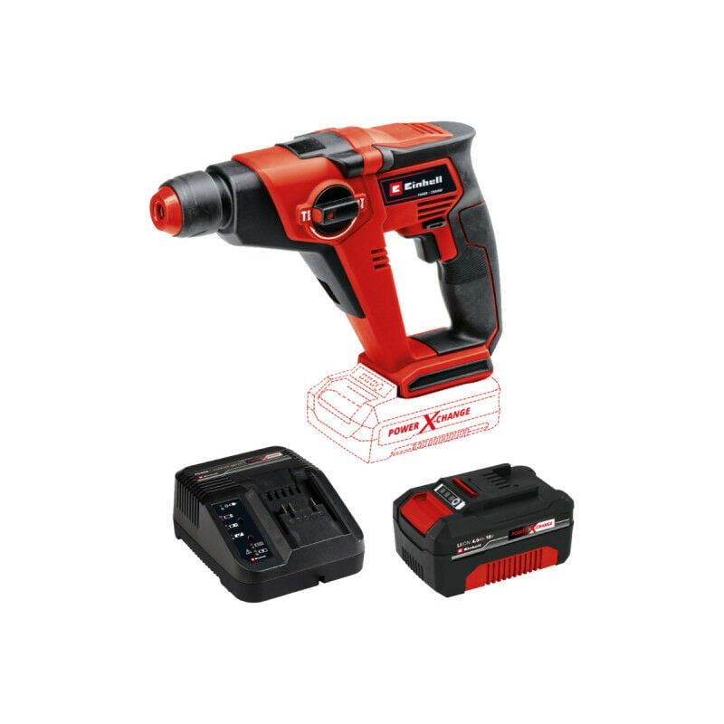 Image of Einhell - Pack Bohrhammer 18V Power X-Change - te-hd 18/12 Li-Solo - Starter Kit Power 4.0Ah