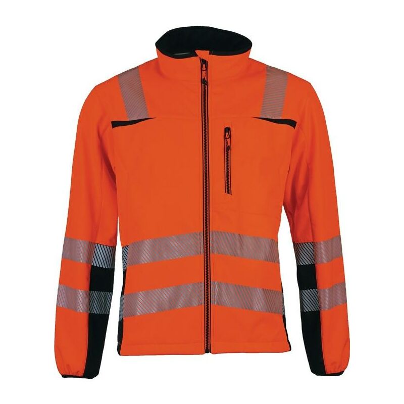 Image of PREVENT TRENDLINE Warnschutz-Softshelljacke Prevent® Trendline Größe XXXL orange/schwarz