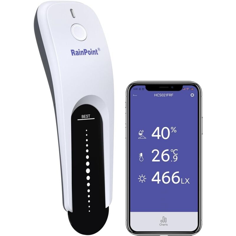 Image of Coocheer - rainpoint Bodenfeuchtesensor, Bodenfeuchteprüfer, App-Steuerung für automatisches Tropfbewässerungssystem (nur Bodentester)