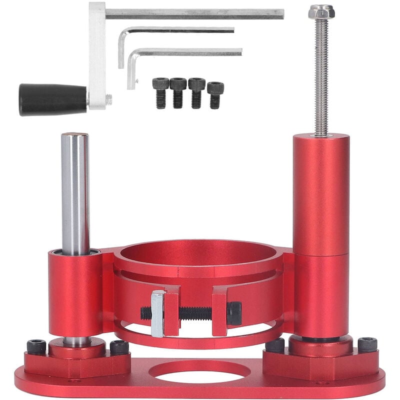 Image of Eosnow - Router-Lift-Basis, maximale 47 mm Hhe, Aluminiumlegierung, Edelstahlstange, Holzbearbeitungs-Hubtischbasis