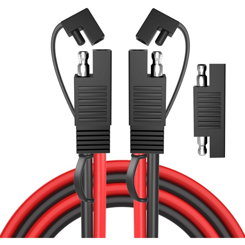 Image of SAE-zu-SAE-Verlängerungskabel, 10 awg, 30 cm, Kabelbaum-Schnellkupplung, SAE-Stecker mit SAE-zu-SAE-Umpolungsadapter für Automobile, Solarpanel,