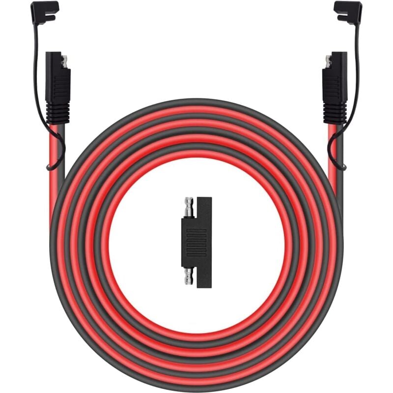 Image of SAE-Kabel 12 V-24 v, SAE-Verlängerungskabel, SAE-auf-SAE-Verlängerungskabel, SAE-Schnellverbindungs-Verbindungskabel + SAE-Solarpanel-Buchse für