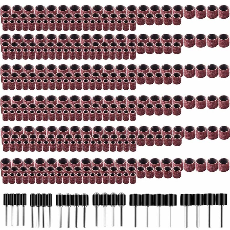 Image of Riceel - Schleiftrommel inklusive 360 Stück Schleifbändern und 24 Stück Trommeldorn für Dremel-Rotationswerkzeuge