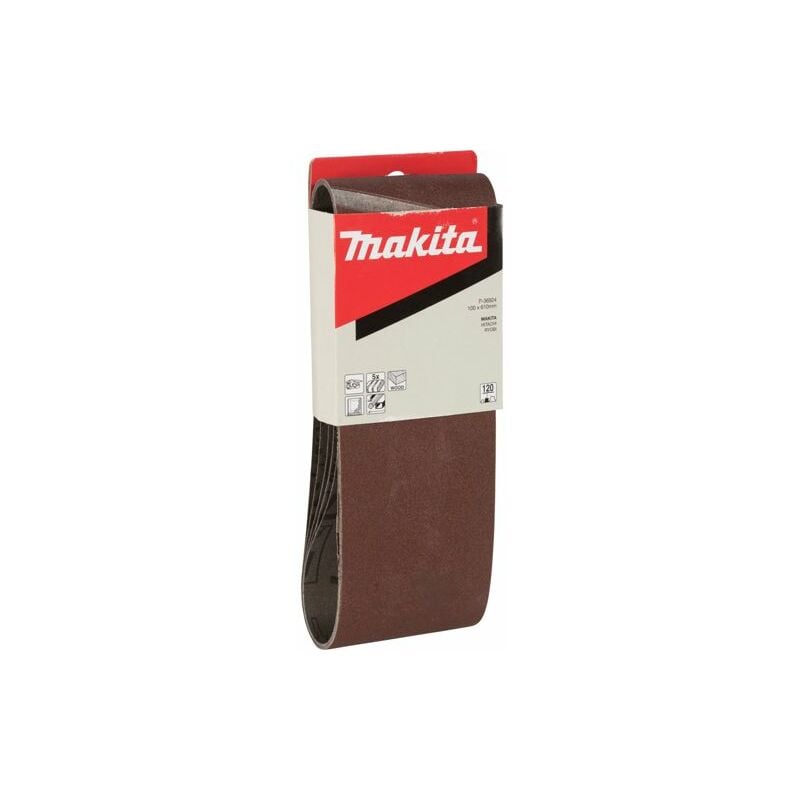 Image of Makita - Gewebeschleifband 100 x 610mm für 9924DB/9403/9404, K120, 5 Stck. (P-36924)