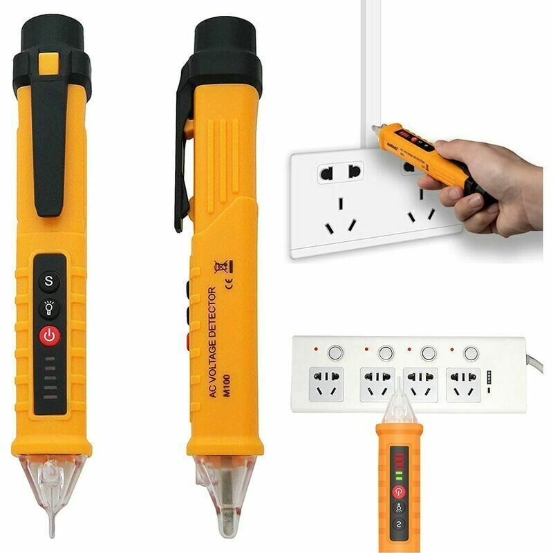 Image of Dolaso - Spannungsprüfer, ac 12–1000 v Spannungsprüfer, einstellbare Empfindlichkeit, mit Taschenlampe und akustischem Alarm