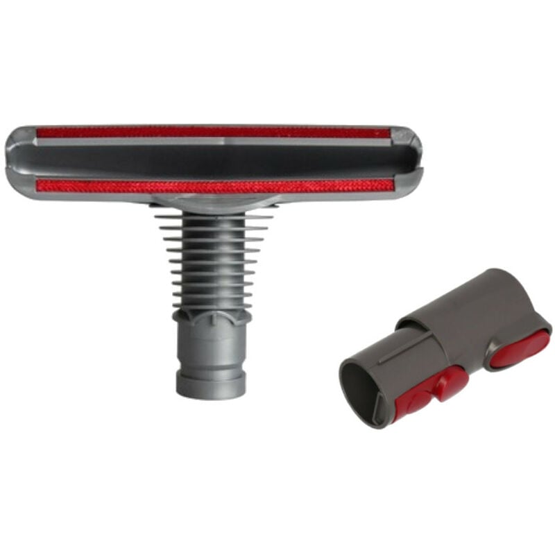 Image of Trade-Shop 2in1 Set: Matratzendüse/Polsterdüse + Anschluss-Adapter kompatibel mit Dyson V6 V7 V8 V10 V11 V12 V15 SV10 SV11 Staubsauger