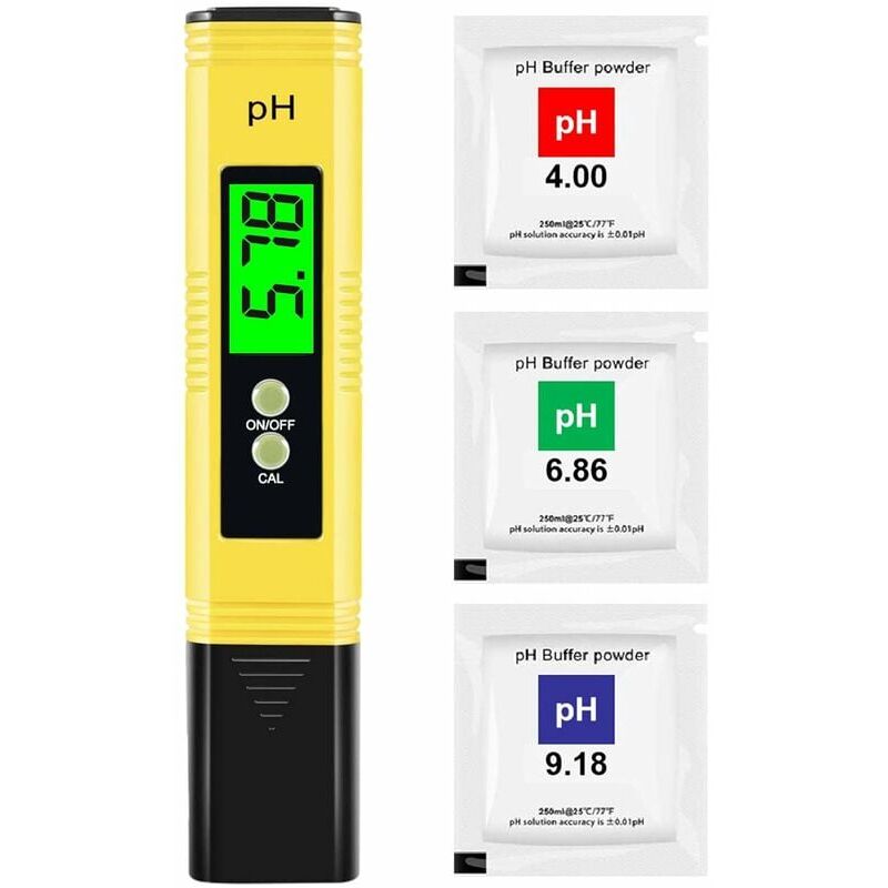 Image of Ulisem - Digitales PH-Messgerät, pH-Tester, professioneller PH-Stift, hohe Genauigkeit 0,01 ph, Messbereich 0–14 ph, Wasser-PH-Tester, ideal für