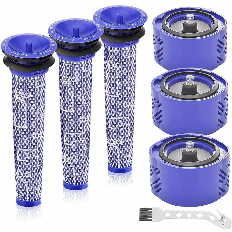 Image of Ulisem Ersatzfilter-Set für Dyson V6 Absolute Akku-Staubsauger, ersetzt 966741-01, 965661-01, 7er-Pack (3 HEPA-Filter, 3 Vorfilter, 1