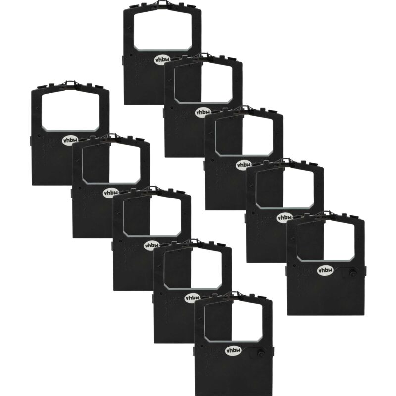 Image of 10x Farbband Schriftband kompatibel mit oki Microline 240, 3390, 3391 eco, 3391, 380, 3390 eco Nadeldrucker, Bondrucker - Schwarz - Vhbw