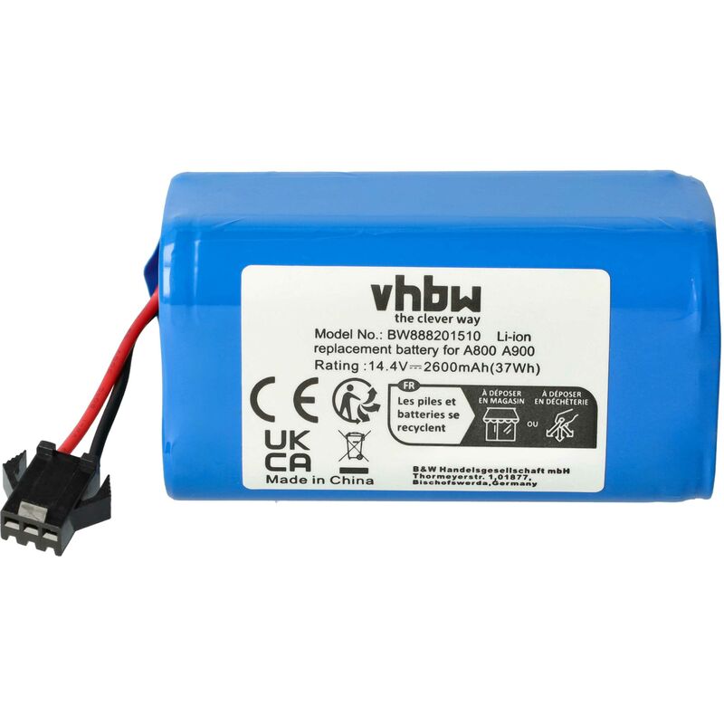 Image of Vhbw - Akku kompatibel mit Mamibot ExVac 660, 680S, 880 Staubsauger Home Cleaner Heimroboter (2600mAh, 14,4V, Li-Ion)