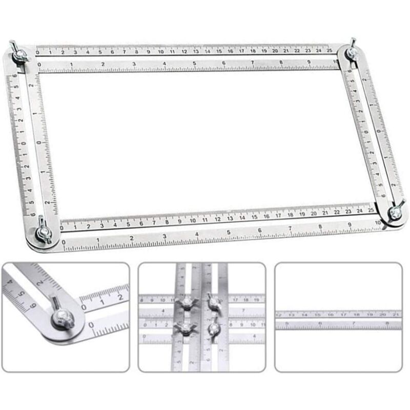Image of Dolaso - Winkelmesslineal Mehrwinkellineal Winkelvorlage Premium-Schablonenwerkzeug Lineal Winkelschablone Winkelmesswerkzeug