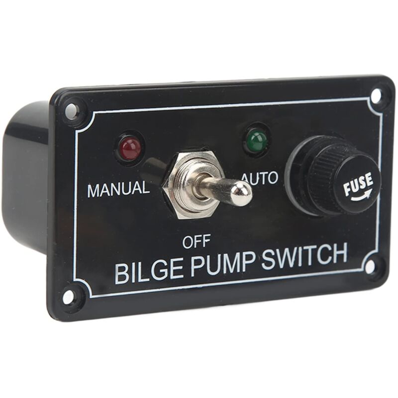 Image of Ej.life - Marine-Bilgenpumpenschalter, Bilgenpumpen-Schalterfenster, Wipp-Kippschalter-Panel Bilgenpumpe Auto Off Manual Switch Panel für rv Yacht