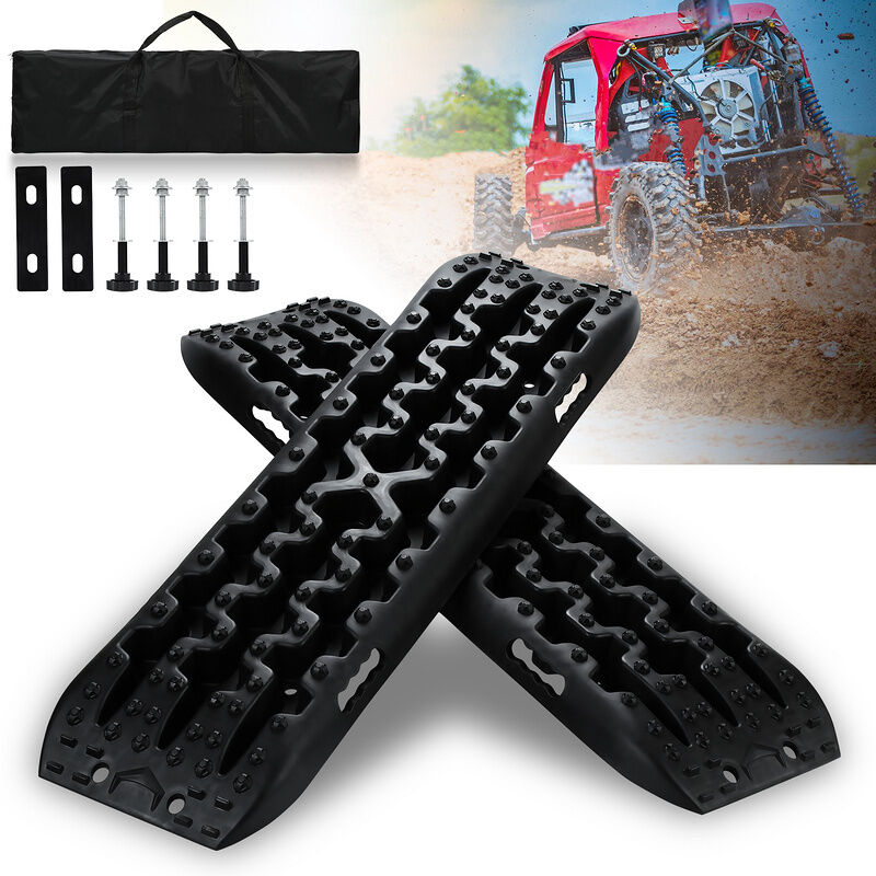 Image of Wolketon - vingo 2x Anfahrhilfe Antirutschmatten Auto Winter Grip Traction Boards Schnee Starkes Nylon Schlamm