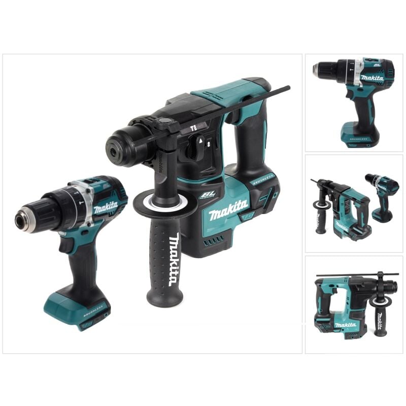 Image of Makita - dlx 2278 Akku Kombo Kit Brushless + dhp 484 Schlagbohrschrauber 54 Nm + dhr 171 Bohrhammer 1,2 j Solo - ohne Akku, ohne Ladegerät