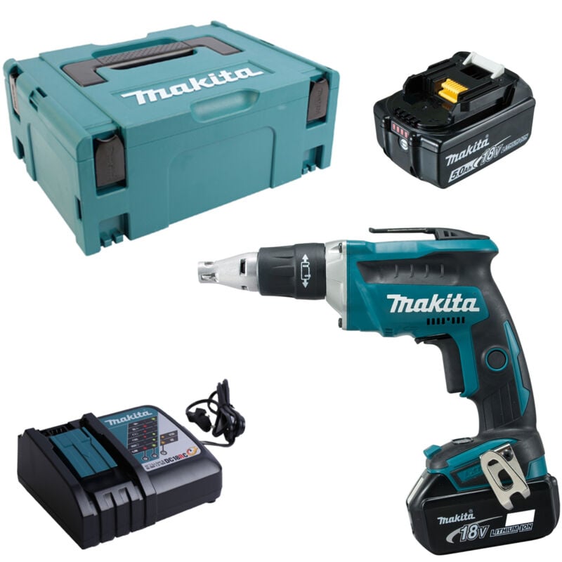 Image of Makita - Akku-Schnellbauschrauber 18V DFS452RTJ mit 2x 5,0 Ah + Lader in macpac