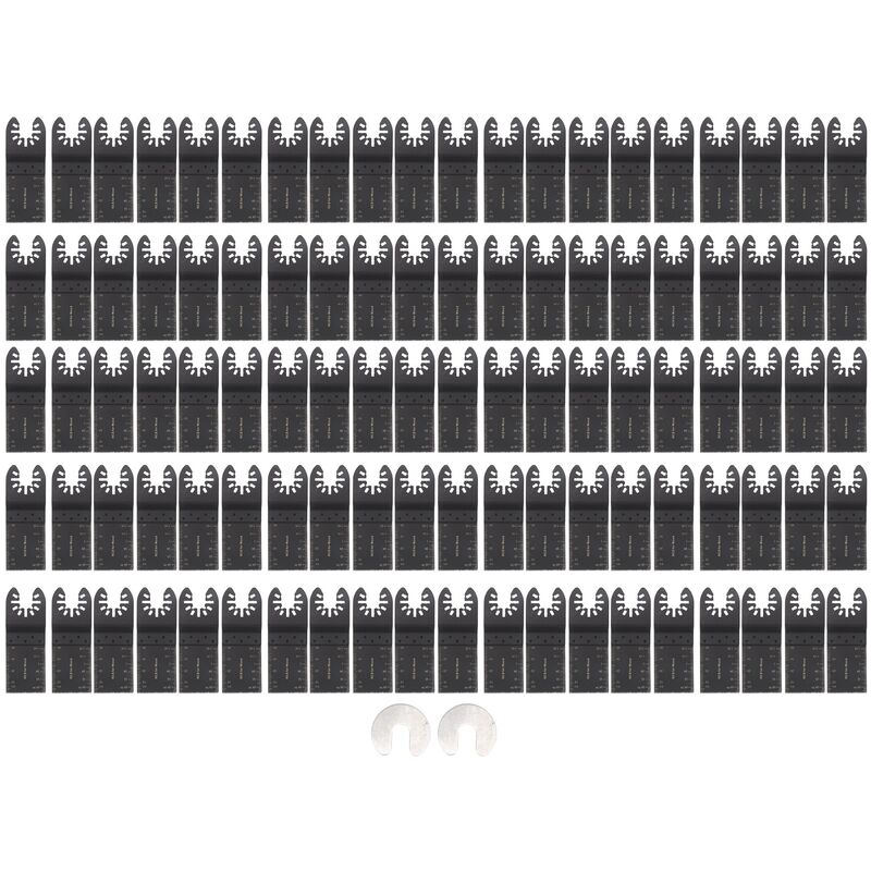 Image of Eosnow 100 Stück oszillierende Werkzeugklinge, 34 mm Zahnbreite, professionelle Universal-Multitool-Sgebltter aus Kohlenstoffstahl für Holz