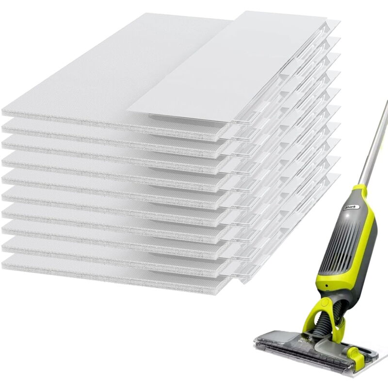 Image of 10er-Pack Einweg-Staubsauger-Pads für Shark vacmop VM252 VM200 VM190 VM250 VM251 VM200C VM252C QM250 VC205 Staubsauger