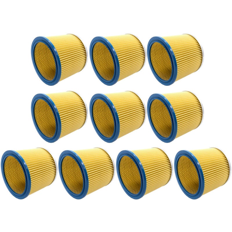 Image of 10x Trade-Shop Rund-Filter Lamellenfilter Patrone für Einhell tc-vc 1812 s 1930 sa, te-vc 1820 1925 sa 2230 sa, th-vc 1815 1820 arg 1820 arg/ex 1820