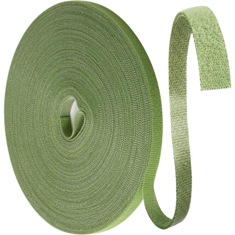 Image of 25m Pflanzenbinder Klettband, 10mm Pflanzenband Klett Plant Ties Witterungsbeständig Wiederverschließbar Kabelbinder Klettverschluss Rolle