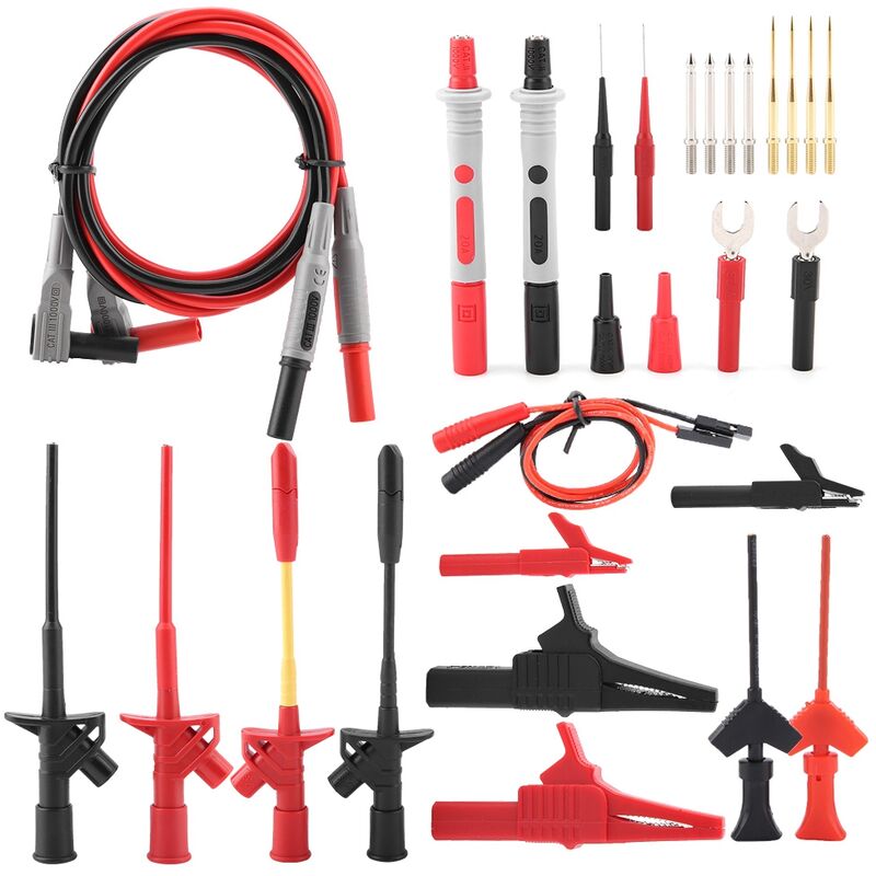 Image of 28 Stücke P1300F Multifunktions Austauschbare Multimeter Sonde Messleitung Kits 4mm Bananenstecker - Eosnow