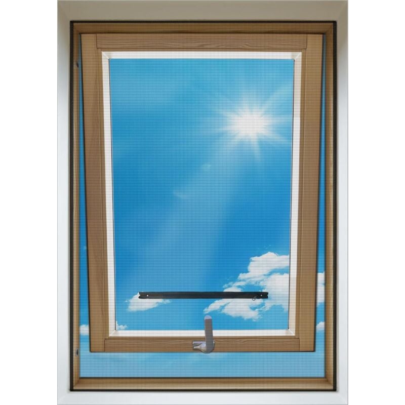 Image of 2 Fliegengitter Dachfenster mit Reißverschluss Insektenschutz Fenster fürs Kippfenster Zuschneidbar 100x120cm Mückenschutz Fliegennetz Ohne Bohren