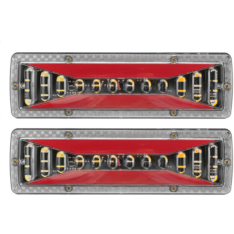 Image of 2 stücke 12 V Dynamische LED Auto Lkw Rücklicht Blinker Hinten Bremse ight Rückfahrsignal Lampe Für Anhänger Lkw Bus Camper Fantablau