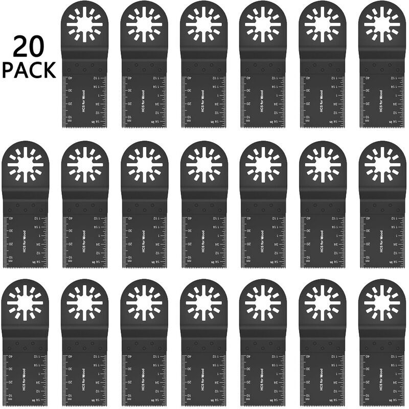 Image of Dolaso - 20-teiliges 34-mm-Multifunktions-Sägeblatt-Oszillier-Set, Multifunktions-Maschinenblatt, oszillierendes Sägeblatt, Holzbearbeitung,