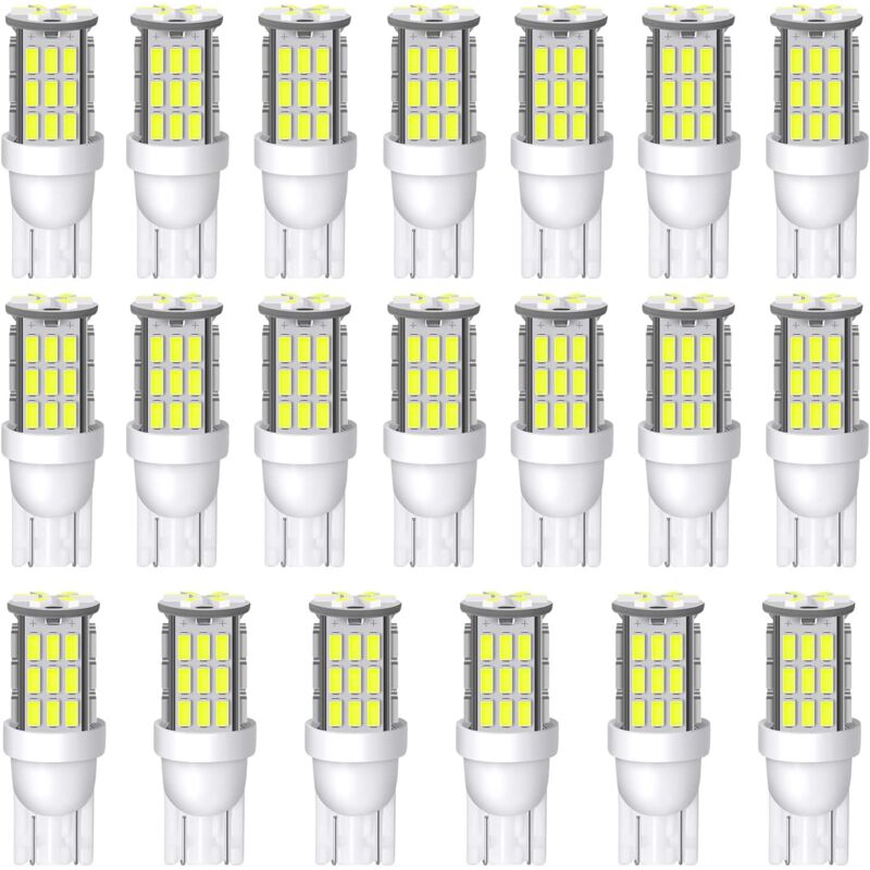 Image of 20er-Pack, superhelle T10 921 194 42-SMD 12V-Wohnmobil-Anhänger-, Auto-Rückfahr-LED-Glühbirne, breites Licht, Xenon-Weiß