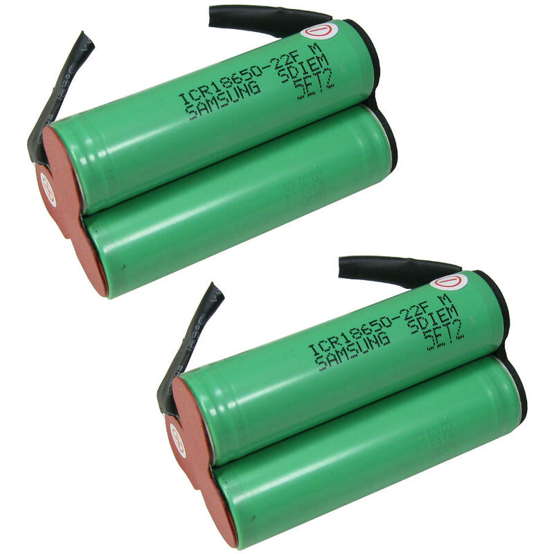 Image of 2x Trade-Shop Li-Ion Akku-Zellen 10,8V / 2200mAh für Berner bti 10.8, bacp 10.8, Würth Master 10.8, Würth 0700 996 213 zum Selbsteinbau