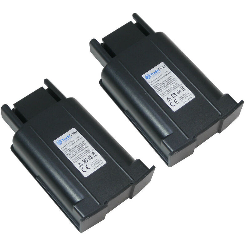 Image of 2x Trade-Shop Premium Li-Ion Akku 7,2V/2000mAh ersetzt Kärcher 4.654-259.0 für Kärcher EB 30/1 Elektrobesen/Kehrmaschine 1.545-108.0, 1.545-111.0