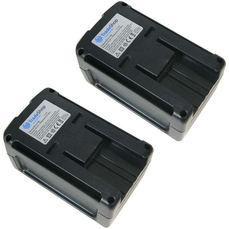 Image of Trade Shop - 2x Trade-Shop Premium Li-Ion Akku 25,2V / 6000mAh ersetzt Kärcher 6.654-284.0 66542840 für Kärcher Scheuersaugmaschine br 30/4 c