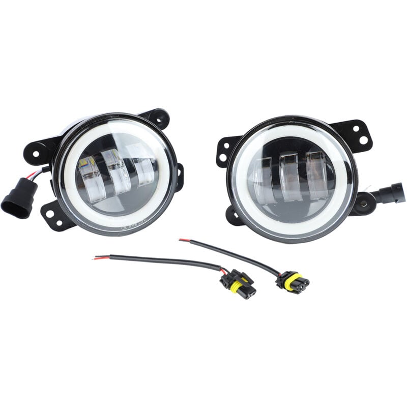 Image of 2Pcs Stoßstange Nebel Lichter Wasserdichte 4 Zoll led Hohe Helligkeit Nebel Fahr Lichter Ersatz für Jeep Wrangler - Jeffergarden