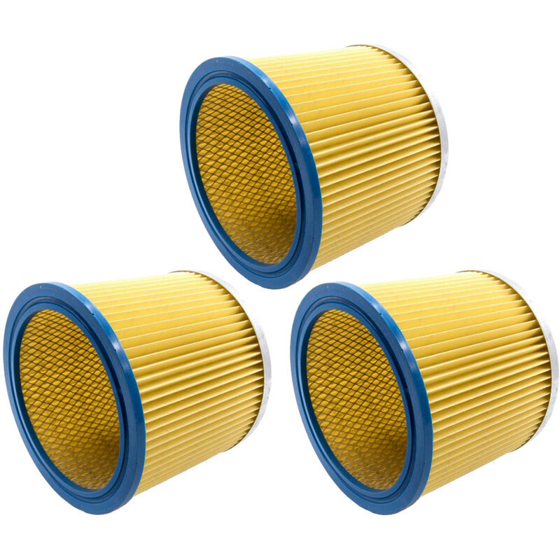 Image of 3x Trade-Shop Rund-Filter Lamellenfilter Patrone für Einhell tc-vc 1812 s 1930 sa, te-vc 1820 1925 sa 2230 sa, th-vc 1815 1820 arg 1820 arg/ex 1820