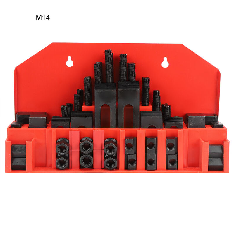 Image of 58-teiliges T-Nut-Klemmen-Set, gehrtete kombinierte Pressplatte für Drehmaschine, Frsmaschine M14 - Eosnow