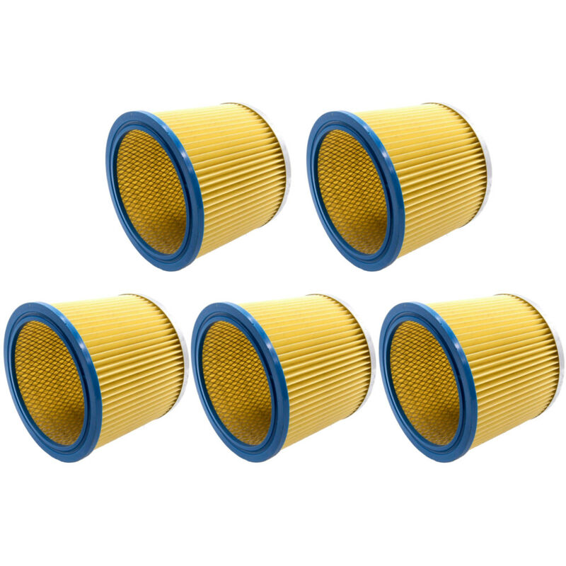 Image of 5x Trade-Shop Rund-Filter Lamellenfilter Patrone für Einhell tc-vc 1812 s 1930 sa, te-vc 1820 1925 sa 2230 sa, th-vc 1815 1820 arg 1820 arg/ex 1820