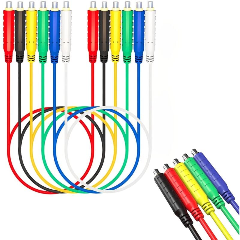 Image of 6-teilige magnetische Messleitungen aus weichem, flexiblem Silikon, Überbrückungsprüfdrähte, 30 v AC/5 a, 20 awg, professionelle magnetische