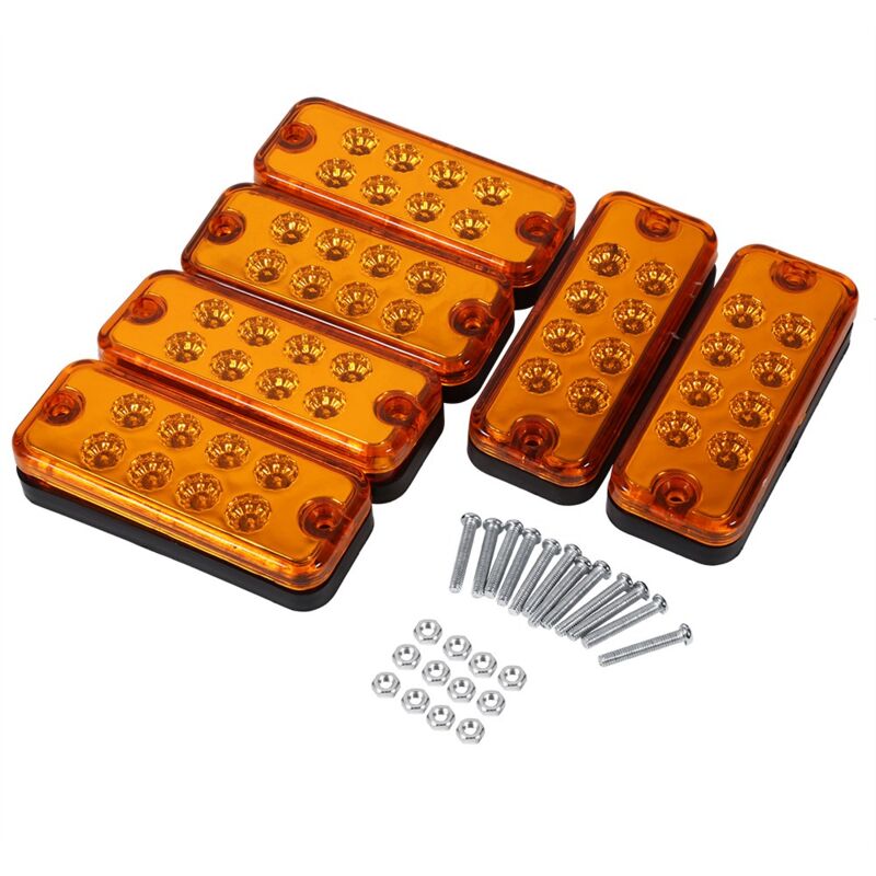 Image of 6pcs 8 led Clearance Side Marker Light Indicator Lamp Truck Trailer Truck YellowAuto & Motorrad: Teile, Auto-Ersatz- & -Reparaturteile, Lichter &