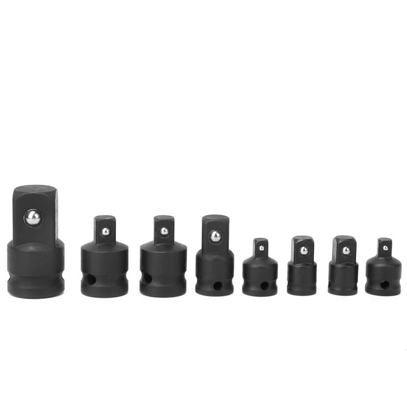 Image of 8-teiliges schwarzes Steckschlüssel-Adapter-Reduzierstück CRV-Schlagschrauber-Konverter-Set - Eosnow