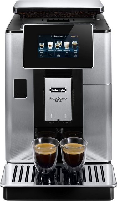 Image of De'Longhi Kaffeevollautomat PrimaDonna Soul ECAM 610.75.MB mit Kaffeekannenfunktion, silber, inkl. Kaffeekanne im Wert von UVP € 29,99