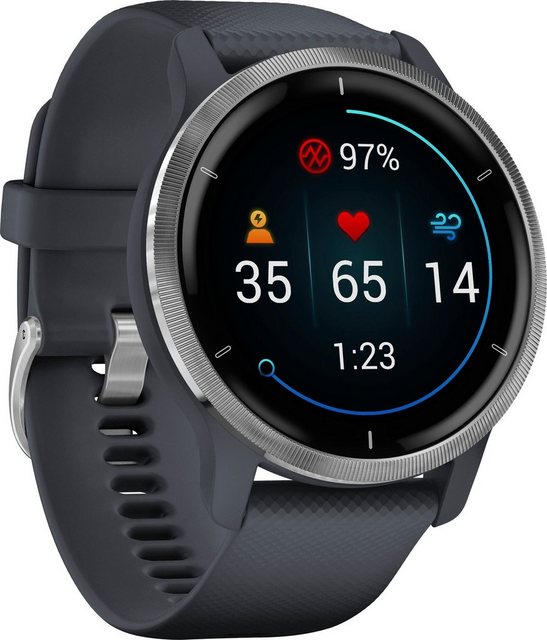 Image of Garmin Venu 2 Smartwatch (3,3 cm/1,3 Zoll), 25 vorinstallierten Sport-Apps