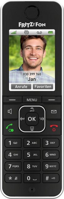 Image of 2x AVM FRITZ!Fon C6 Black schnurloses DECT Komforttelefon für FRITZ!Box