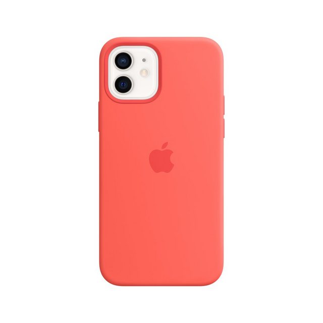 Image of Apple Original iPhone 12/12 Pro Silikon Case mit MagSafe Zitruspink