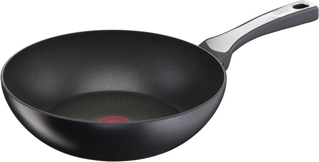 Image of Tefal Wok »Unlimited On«, Aluminium (1-tlg), G25919, Ø 28 cm, Aluminium, Antihaft-Beschichtung, Thermo-Signal-Technologie, für alle Herdarten, induktionsgeeignet, Schwarz