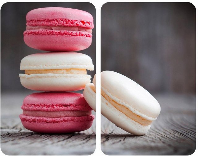 Image of WENKO Herd-Abdeckplatte »Macarons«, Glas, (Set, 2 tlg), aus gehärtetem Glas von WENKO