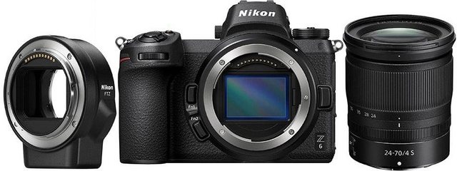 Image of Nikon »Kit Z 6 24–70 mm 1:4 + FTZ« Systemkamera (NIKKOR Z 24–70 mm 1:4 S, 24,5 MP, Bluetooth, WLAN (Wi-Fi)