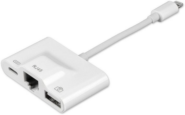 Image of 4smarts Adapter »3in1 Hub Lightning auf Ethernet, USB Typ-A«