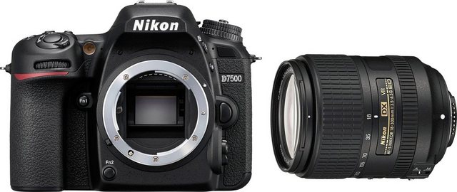 Image of Nikon »D7500 +AF-S DX 18-300 VR« Spiegelreflexkamera (Nikon AF-S DX NIKKOR 18–300 mm 1:3,5–6,3G ED VR, 20,9 MP, WLAN (Wi-Fi), Bluetooth)