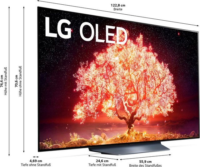Image of LG OLED55B19LA OLED-Fernseher (139 cm/55 Zoll, 4K Ultra HD, Smart-TV, (bis zu 120Hz), α7 Gen4 4K AI-Prozessor, Twin Triple Tuner, Sprachassistenten, HDMI 2.1)